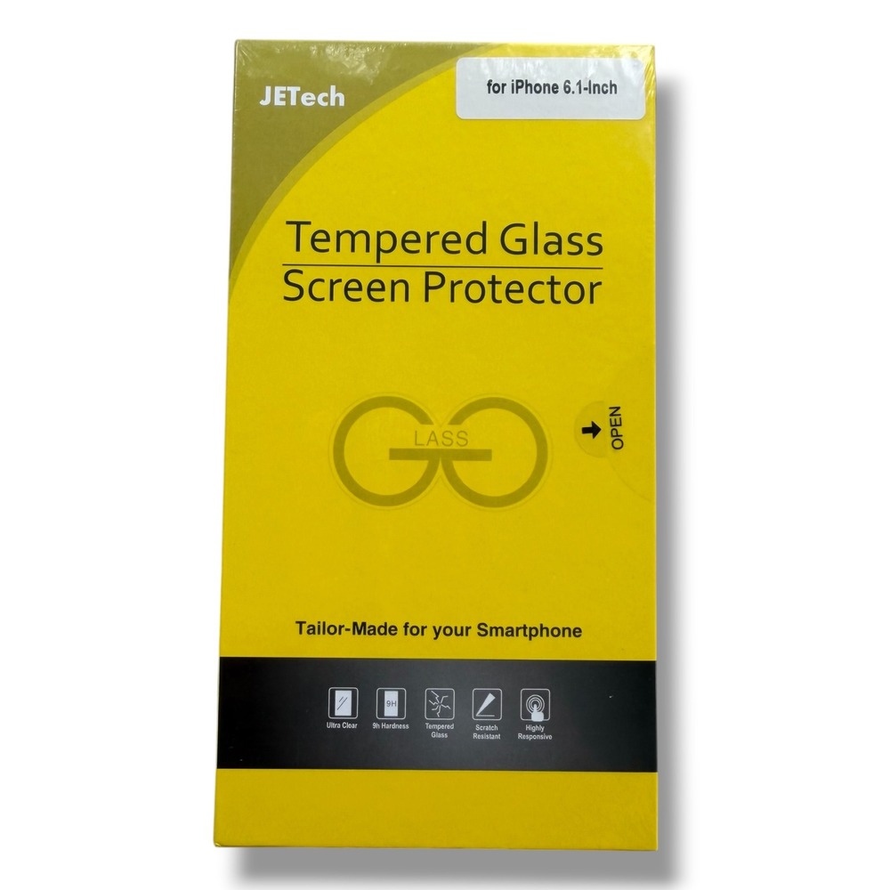 JETech Tempered Glass Screen Protector for iPhone 6.1 In. 3-Pack 9H Hardness New